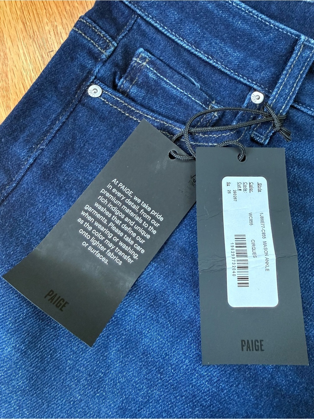 PAIGE Mason High-Rise Straight-Leg Jeans - Picture 9 of 9